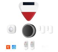 Kit Alarme évolutif 868Mhz connecté Wifi avec sirène intégré 90dB et flash lumineux,