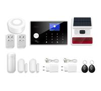 Système d'alarme sans fil – LINK2HOME –via smartphone – Sirènes 90/100 dB – Accessoires complets + badges RFID