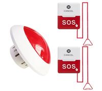 Kit Alarme WC handicapés, PMR, Malades | Système d'appel d'urgence pour Maison, résidences Personnes âgées, écoles, centres médicaux (1 Sonnerie + 2 Boutons SOS à Tirette)