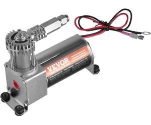 Kit amortisseur à gaz VEVOR, 12 V, 100 PSI, système de compresseur d'air de voiture, kit de compresseur de suspension pneumatique avec système d'introduction et manomètre et conduite d'air