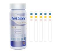 Kit analyse eau piscine Bâtonnets test pH chlore dureté. Languettes | Feuille test précis pour piscine . Analyse complète pH chlore alcalinité. Support fibre pour contrôle qualité eau potable