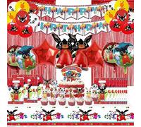 Kit Anniversaire 64PCS, Ensemble Décoration Fête avec Cake Topper | Bunny Decoration Anniversaire, Cake Topper