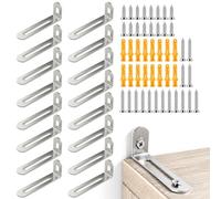 Kit Anti-Basculement Meubles 16 Pièces Blanc Sécurité | Acier inoxydable, jusqu'à 200kg, pour armoires & commodes, fixation murale sans perçage