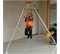 Kit antichute réglable - Trépied de Sauvetage en Aluminium pour espaces confinés avec Harnais et Dispositif antichute, capacité de Charge de 1179,3 kg, idéal pour Les opé