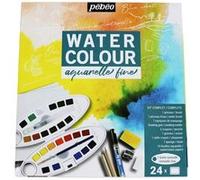 Kit aquarelle 24 demi-godets et accessoires Multicolore G
