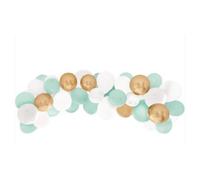 KIT ARCHE A BALLONS BABY GARCON 24 ballons blanc / 10 ballons vert/ 6 ballons or 3 metres de ruban accrocje ballons