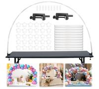 Kit Arche Ballon Anniversaire Table Démontable Portable avec 30 Accroche Support Structure Arche pour Mariage,Anniversaires,Remises de Diplômes,FêTes,Célébrations,Réutilisable