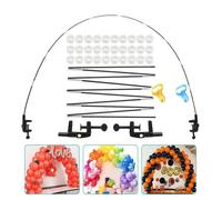 Kit arche ballon réglable pour décoration de fête anniversaire et mariage - Réutilisable - Noir