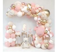 Kit Arche Ballon Rose Or Beige 110 Pièces Arche Ballons Anniversaire Rose Gold Abricot Blanc Ballon Confettis rose BALLON DECORATIF