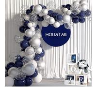 Kit Arche Ballons - Mta - Bleu Argent - 99 Pièces - Ballons Anniversaire - Décoration de Fête