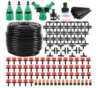 Kit arrosage automatique 50m 201 pièces irrigation goutte à goutte brumisation pour jardin terrasse