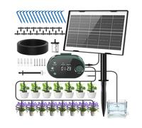 Kit Arrosage Automatique Solaire pour Jardin, Ysteme D'irrigation Goutte à Goutte pour 15 Plantes Automatique D’Irrigatio Système