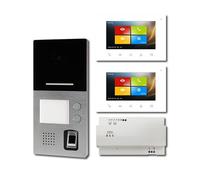 Kit AS AP 2-Fam avec lecteur d'empreintes digitales - Kit de poste de porte Villa AP Set 2 FP