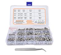 Kit assortiment de vis à tête fraisée en acier inoxydable 304, 540 pièces, vis à bout fraisé M2 - M8, avec clé hexagonale et pincettes, pour la réparation de poignées de porte, de