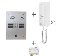 Kit audio 2r 4bp 2 voice programmé - URMET KA83/204