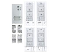 Kit audio platine alu saillie 4 postes - Aiphone 118717