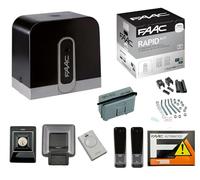 Kit Automazione Cancello Scorrevole 24V Peso Massimo 400 Kg FAAC-1059995 Rapid