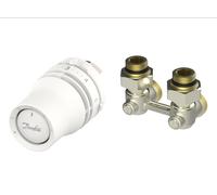 Kit avec tête thermostatique Danfoss Redia M30x1.5 et raccord d'angle RLV-KB (015G5323)