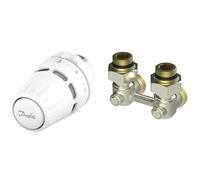 Kit avec tête thermostatique Danfoss Regus M30x1.5 et raccord en H RLV-KB droit (015G5308)