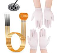 Kit Azomor comprenant 5 brosses flexibles et des brosses pour canalisations, avec gants