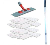 Kit balai à franges « Premium » avec manche télescopique 40 cm, 10 franges microfibres incluses