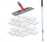 Kit balai à franges « Premium » avec manche télescopique 80 cm, 10 franges microfibres incluses