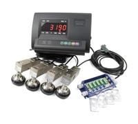 Kit Balance Bétail 3000kg/6600lbs, Pèse-Sol avec Cellules Acier pour Bovins, Chèvres, Porcs, Chevaux, Moutons, Alpagas, Étanche et Portable avec Indicateur Numérique et Batterie Rechargeable