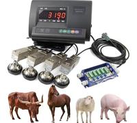 Kit Balance Bétail, Plate-Forme Cellule Charge électronique Palette Animaux, Indicateur Pondération Avec écran Lcd Rétroéclairé Pour Animaux, Bovins, Chèvres, Porcs, Chevaux,5000KG