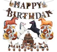 Kit Ballon Anniversaire Cheval - Déco Anniversaire Cheval - Fournitures De Fête D'Anniversaire Pour Enfants - 41 Paquets -[BAL1626]