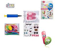 Kit Ballons à déguiser Famille Ballons 60 pièces 12 ballons, 1 pompe, 39 stickers 8 paires chaussures animations fête anniversaire e