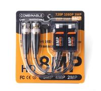 Kit balun passif HD pour système de surveillance 8 MP - Émetteur-récepteur vidéo PCB double panneau pour DVR NVR - Compatible avec les signaux ahd pour tvi CVI - Noir