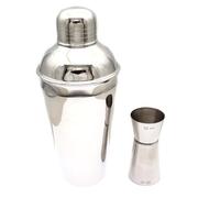 Kit Barman Professionnel Set Cocktail Doseur Double Acier Inoxydable 25x50ml et Shaker à Cocktail INOX 3 Pièces 50cl Passoire Intégrée Accessoires Mixologie