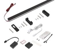 Kit barre de penderie Luxe LED Neonlynx 1150 mm - noir texturé - détecteur RF Smart 2700 K