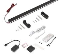 Kit barre de penderie Luxe LED Neonlynx 900 mm - noir texturé - détecteur RF Smart 2700 K