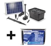 Kit bassin complet 750l max, avec liner et pompe solaire 600L-10W filtre immergé