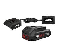 Skil Batterie Lithium-ION 20 V Max avec Chargeur 2,0 Ah et 1,0 A PWRCORE 20™ - Batterie de Rechange - Batterie d'outil - Batterie Compatible avec Tous Les Outils SKIL 20 V Max BC1E3133AA