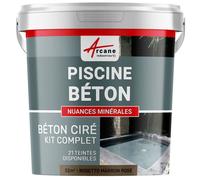 Kit Béton Ciré Piscine Béton - Rénovation et Etanchéité - 32 m² Rosetto Marron Rose