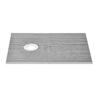 Kit bordure de douche - VEVOR - Imperméabilisant 1524 x 965 x 28 mm Drain Central Épais 2 chiffons imperméables pour salle de bain