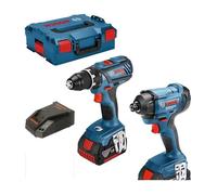 Kit BOSCH Perceuse-visseuse GSR 18V-28 + Visseuse à chocs GDR 18V-160 + 2 batteries 4.0Ah - L 06019G5107