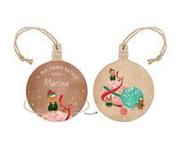 Kit Boule de Noël en Bois - Mon 1er Noël - Décoration Festive personnalisée - Bonhomme de Pain d'épices