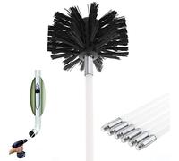 Kit Brosse de Cheminée, Outil Nettoyage pour Cheminées Brosse Kit de Ramonage Ccontient 6 (61cm Tiges Flexibles et 1 (100mm) Tête de kit de ramonage du Poêle à Granulés pour Poêle à Pellet