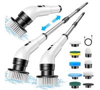 Kit Brosse Nettoyage 6 Têtes Interchangeables ABS(9011(8-head)) | Étanche IPX7, sûr pour sous l'eau, douche et évier, , aucune crainte d'humidité