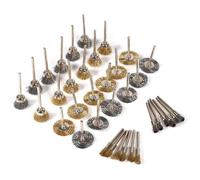 Kit Brosses Métalliques 36 Pièces Pour Perceuse, Nettoyage Rouille Peinture, Brosses Roue/Gobelet/Crayon Laiton Acier