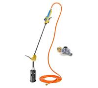 Kit brûleur à gaz GLORIA ThermoflammProfessional E+ Turbo, désherbeur et brûleur pour grandes surfaces, brûleur à gaz pour bouteille de gaz