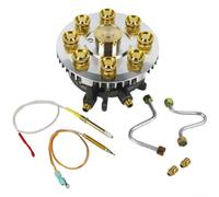 Kit Brûleur Wok 7.2KW pour Cuisinière pour gaz Kit Brûleur Wok(A) | 9 orifices de flamme, distribution chaleur uniforme, cuisson rapide, acier pour durable, haute efficacité