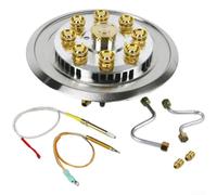 Kit Brûleur Wok 7.2KW pour Cuisinière pour gaz Kit Brûleur Wok(D) | 9 orifices de flamme, distribution chaleur uniforme, cuisson rapide, acier pour durable, haute efficacité