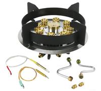 Kit Brûleur Wok 7.2KW pour Cuisinière pour gaz Kit Brûleur Wok(F) | 9 orifices de flamme, distribution chaleur uniforme, cuisson rapide, acier pour durable, haute efficacité
