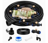 Kit Brumisateur Terrasse Exterieur, Brumisateur Eau Exterieur, Tuyau Brumisateur Extérieur pour Terrasse Brume Jardin Serre Piscine Parasols ，8M