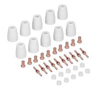 Kit Buse Chalumeau Soudage Tube Contact Diffuseur Cuivre 40 Pièces | pour Ce kit complet en cuivre assure une conductivité électrique optimale pour travaux de soudure.