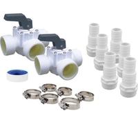 Kit Bypass Universel UBBINK, Pour Pompe à Chaleur, Réchauffeur, Électrolyseur, PVC, 3 Adaptateurs 32-38mm